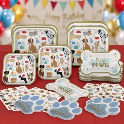 *Metallic Dog Themed SUPERSAVER Party Pack for 16